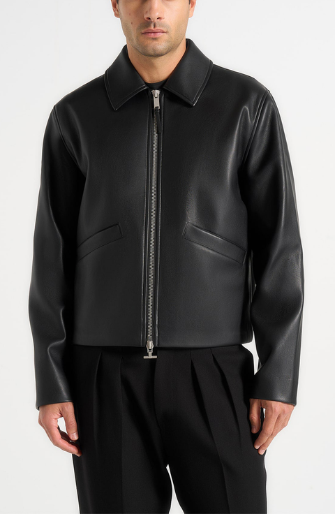 Yves Minimal Leather Jacket