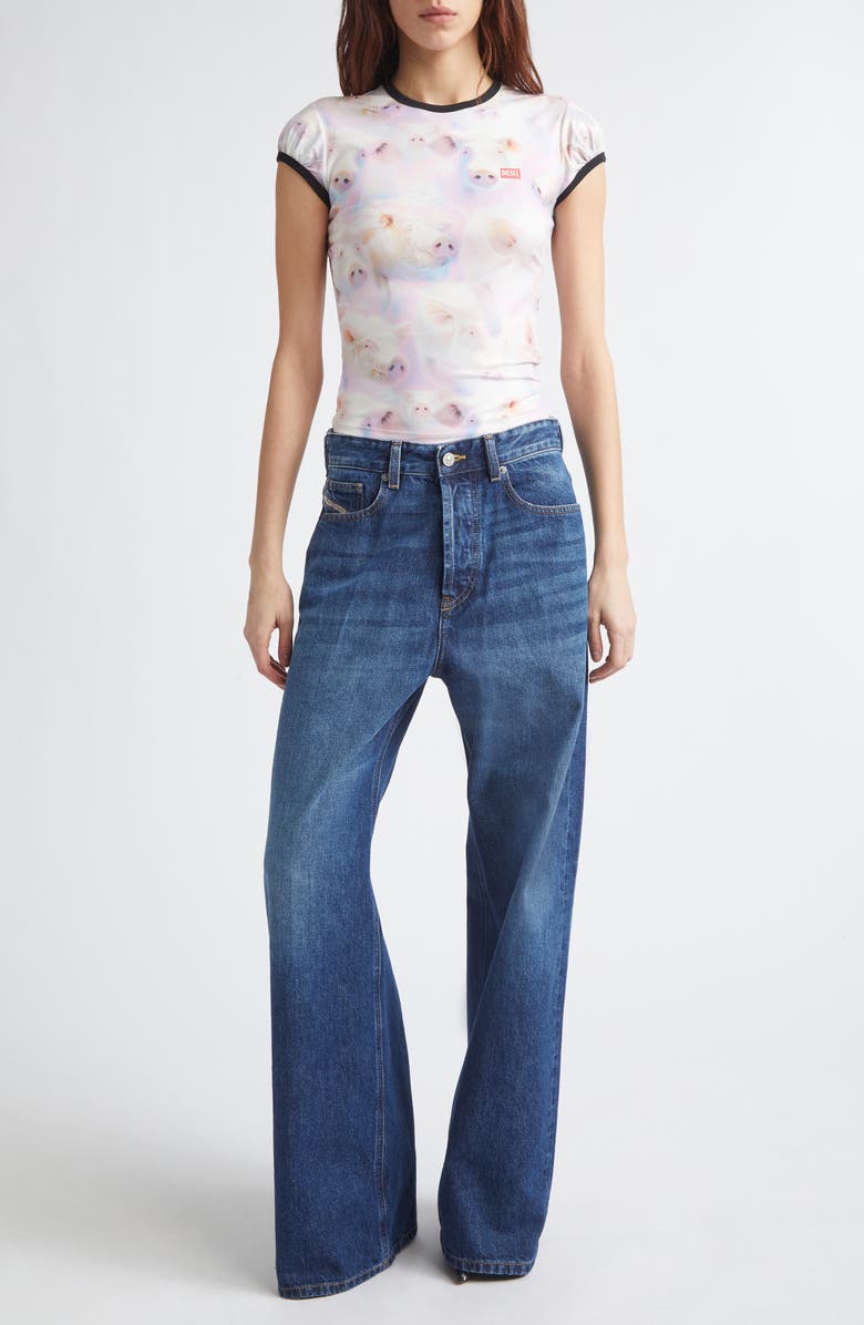 DIESEL<sup>®</sup> 1996 D-Sire Low Rise Baggy Wide Leg Jeans, Alternate, color, Denim