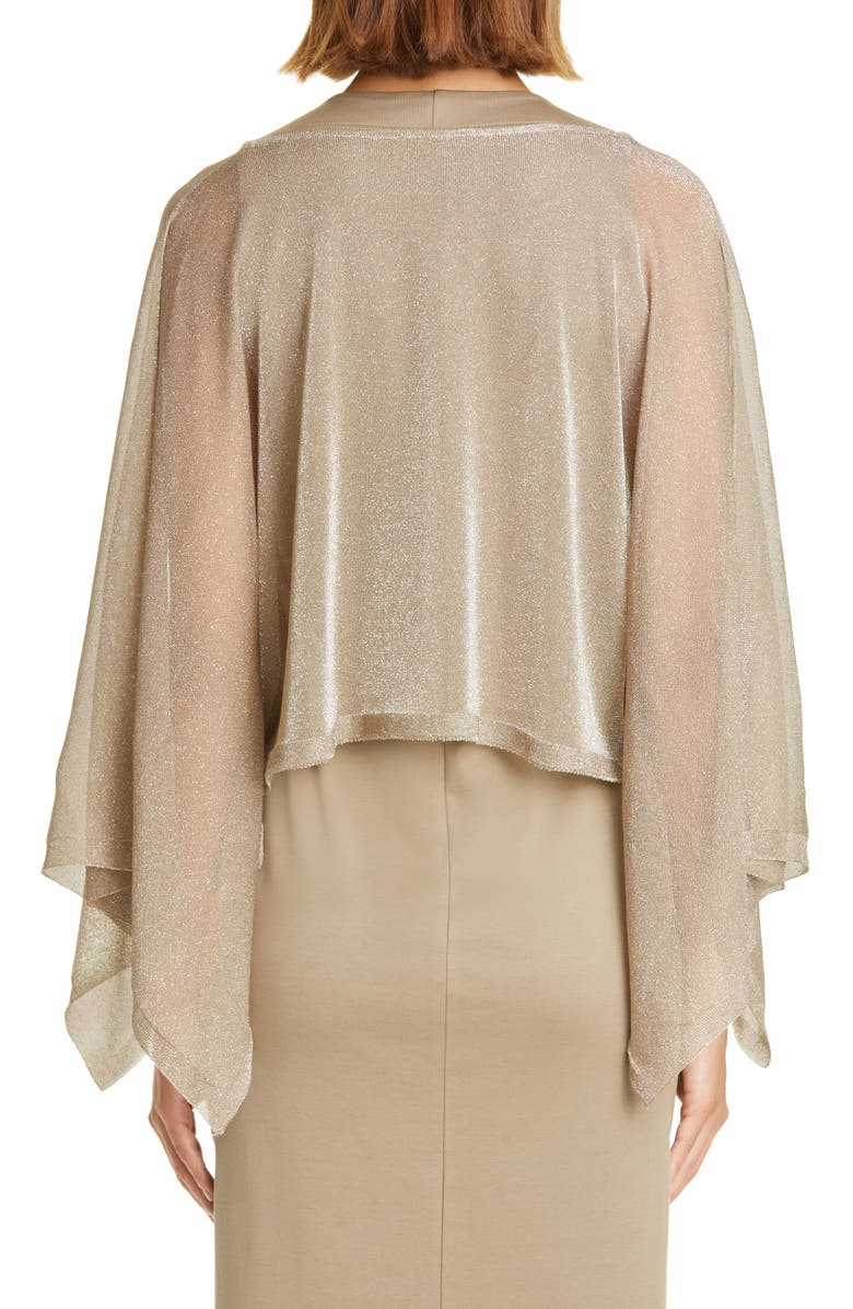 Fabiana Filippi Metallic Cape Sweater, Alternate, color, 
