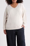 Eileen Fisher V-Neck Organic Cotton Sweatshirt