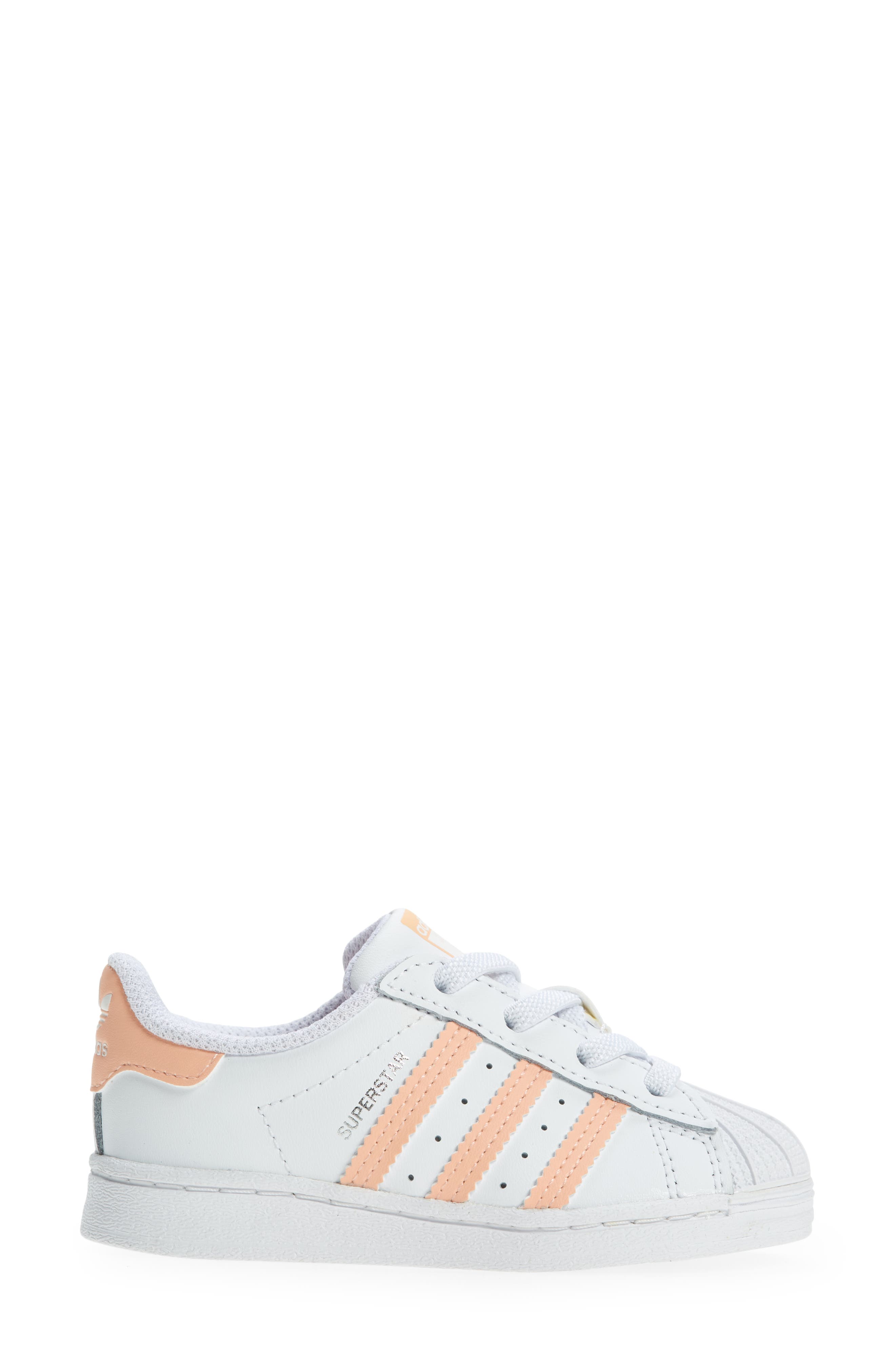 Superstar Sneaker, Alternate, color, WHITE/ PINK