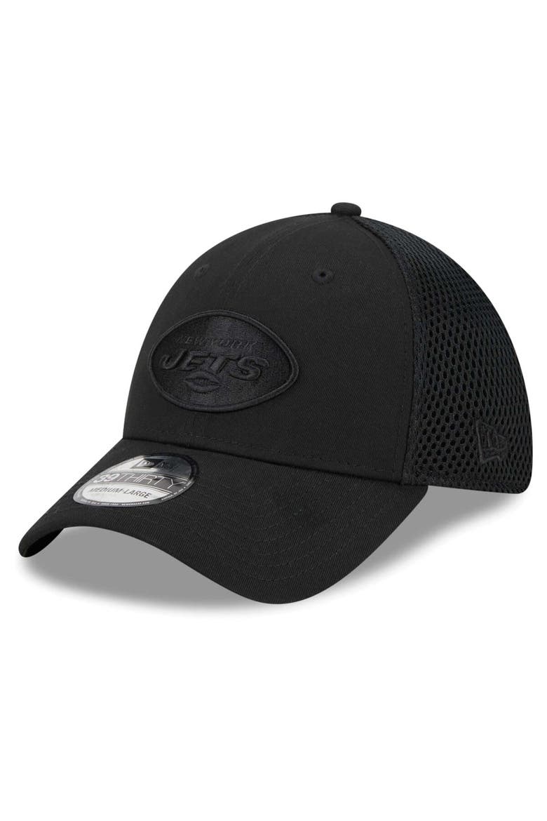 Men's New Era Black  New York Jets  Main Neo 39THIRTY Flex Hat, Main, color, Black