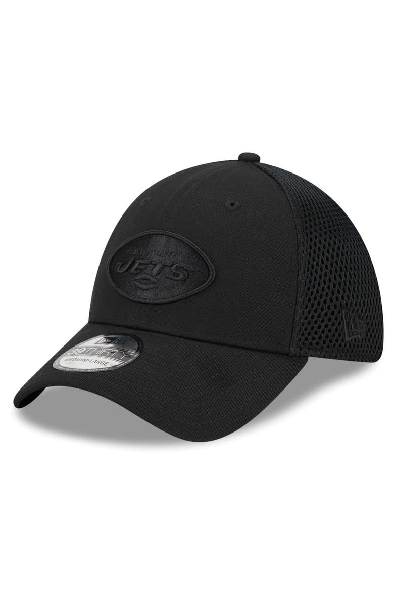 New Era Men's New Era Black New York Jets Main Neo 39THIRTY Flex Hat, Main, color, Black