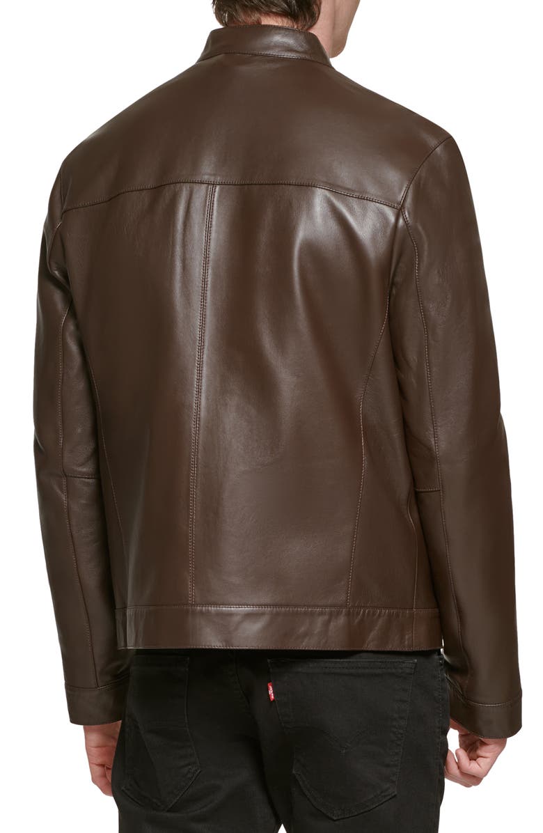 Cole Haan Bonded Leather Moto Jacket, Alternate, color, 