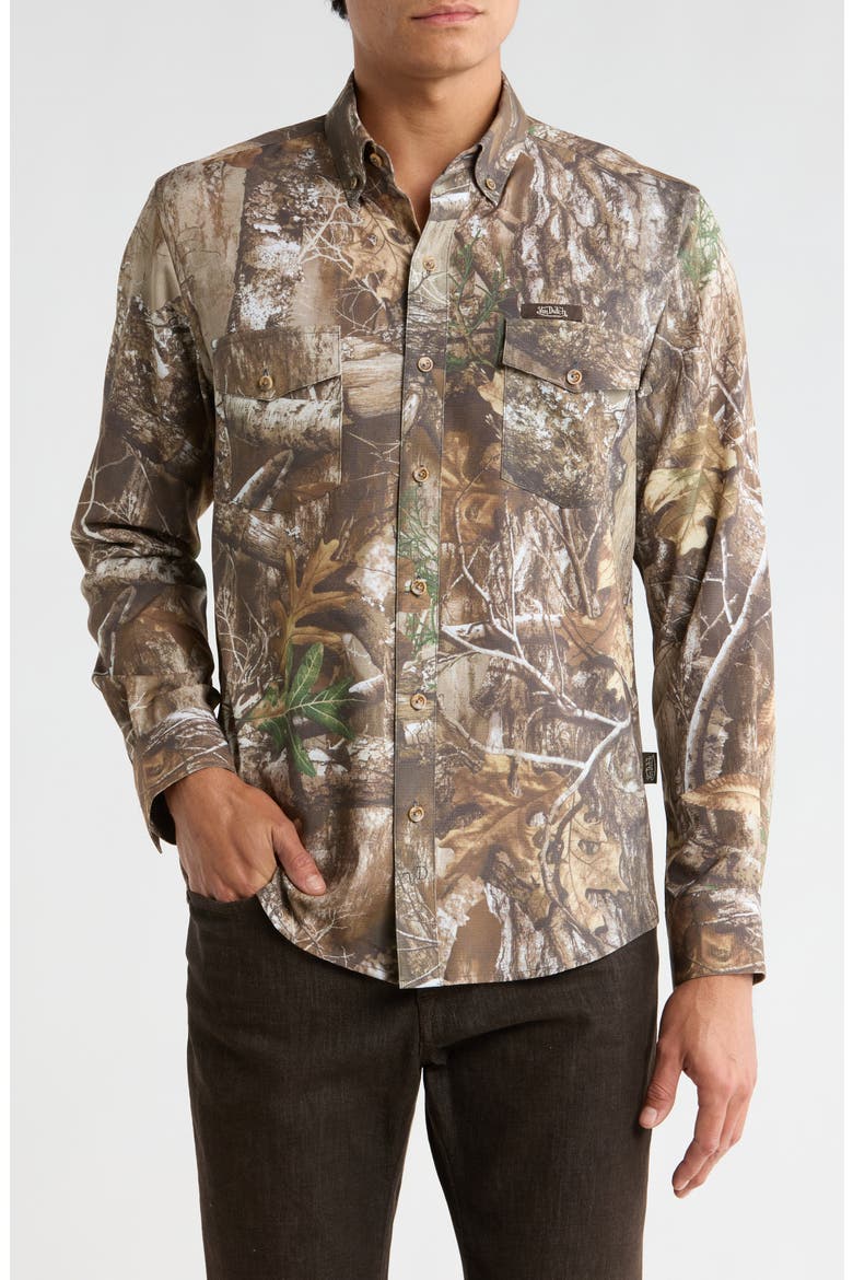 Camo Print Long Sleeve Shirt, Main, color, CAMO PRINT