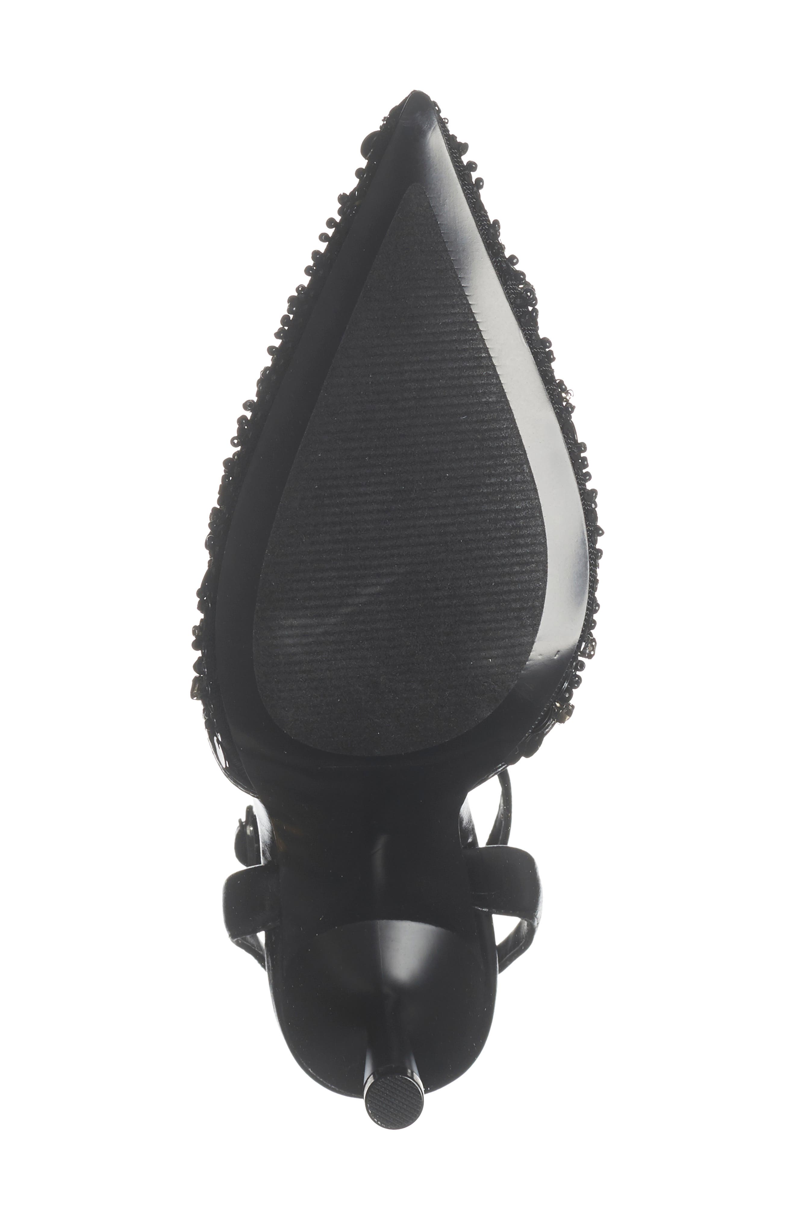 Steve Madden Sherrie Beaded Ankle Strap Pump, Alternate, color, Black