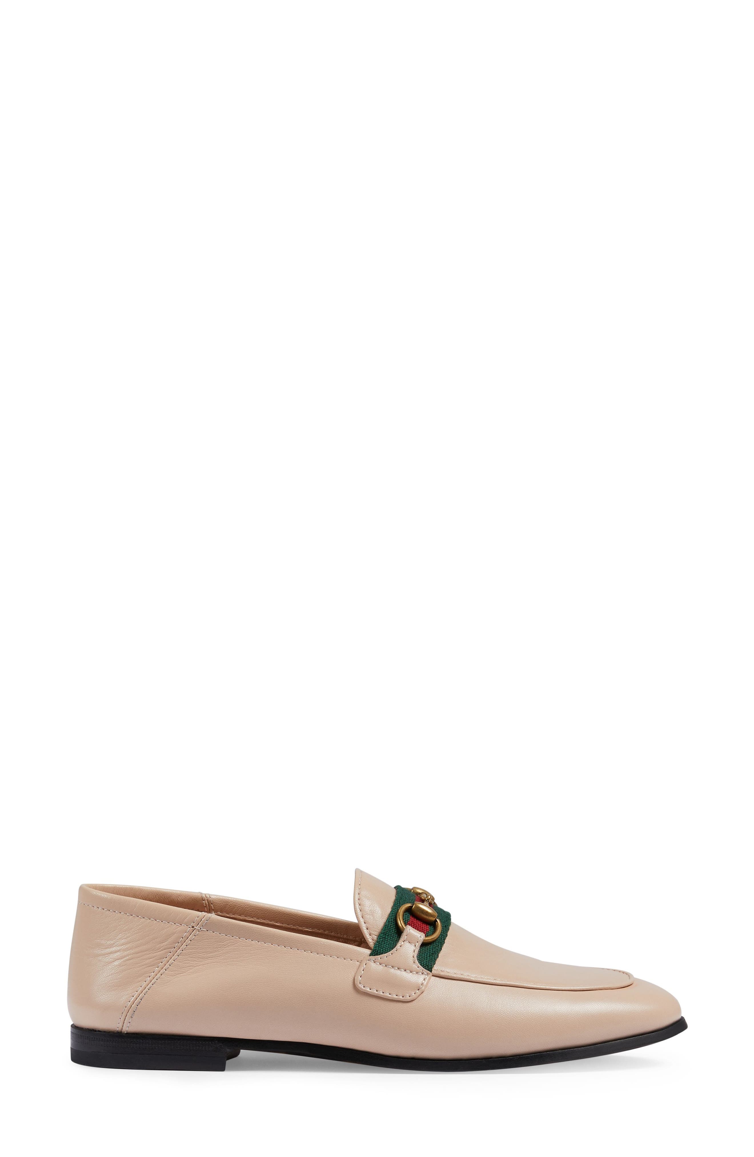 Brixton Horsebit & Web Convertible Loafer, Alternate, color, SKIN ROSE/ GREEN/ RED
