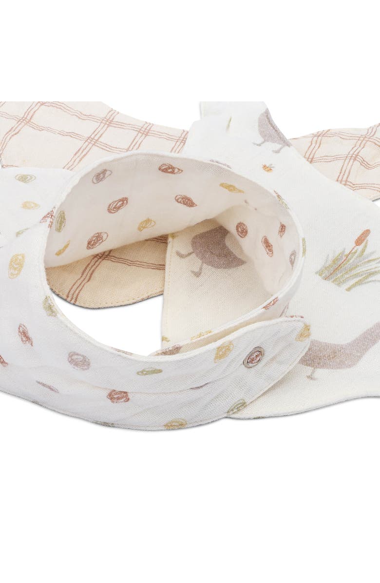CRANE BABY Goose Assorted 3-Pack Cotton Bibs Set, Alternate, color, Beige