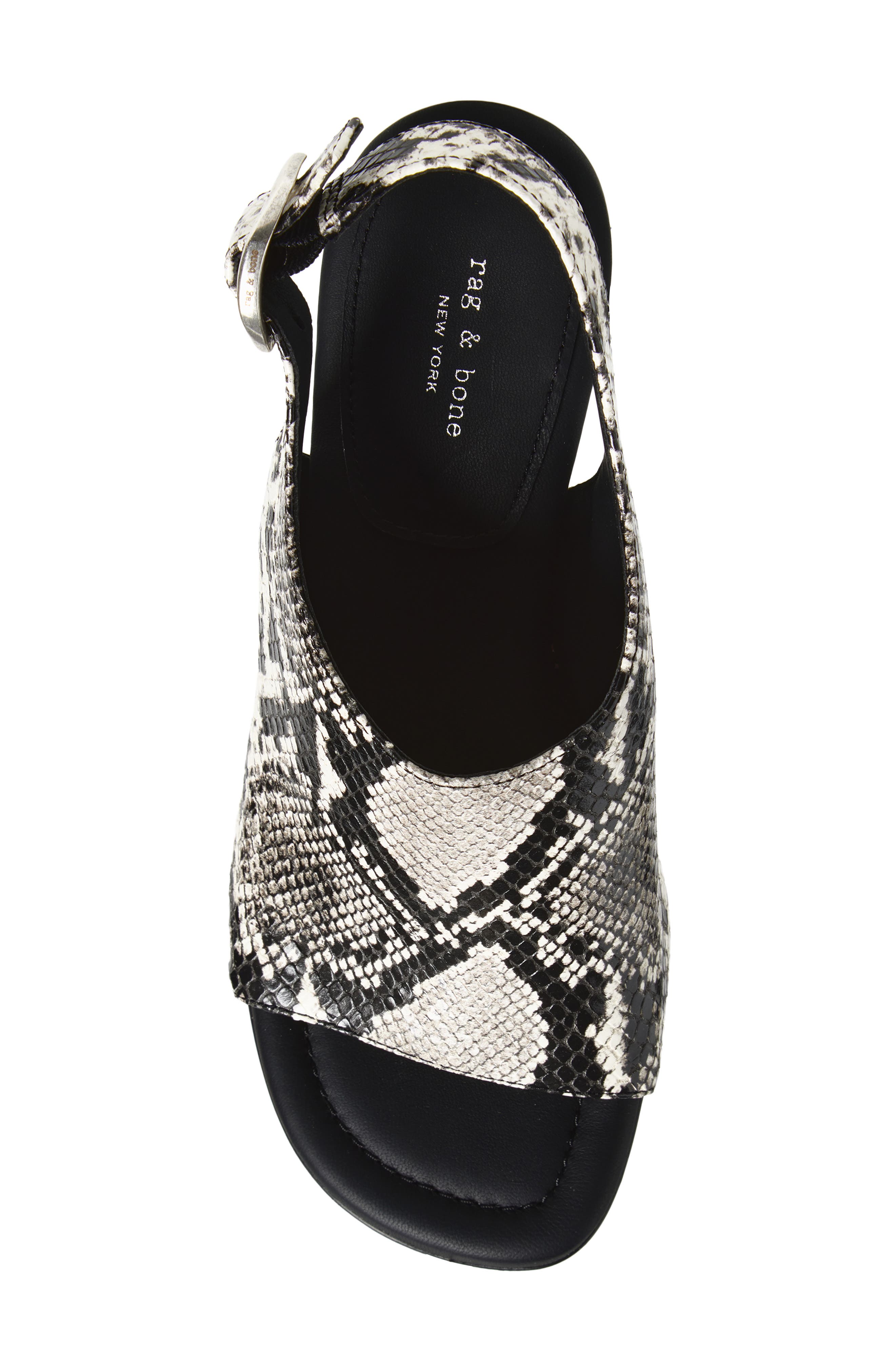 Gigi Slingback Sandal, Alternate, color, BLACK/ WHITE SNAKE
