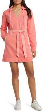 Tommy Bahama Sunray Cove Long Sleeve Tie Waist Cotton Minidress