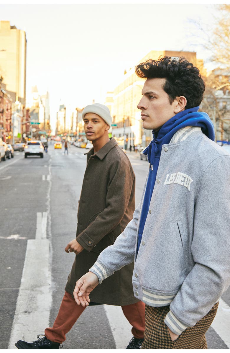 Les Deux Wool Blend Varsity Jacket, Alternate, color, 