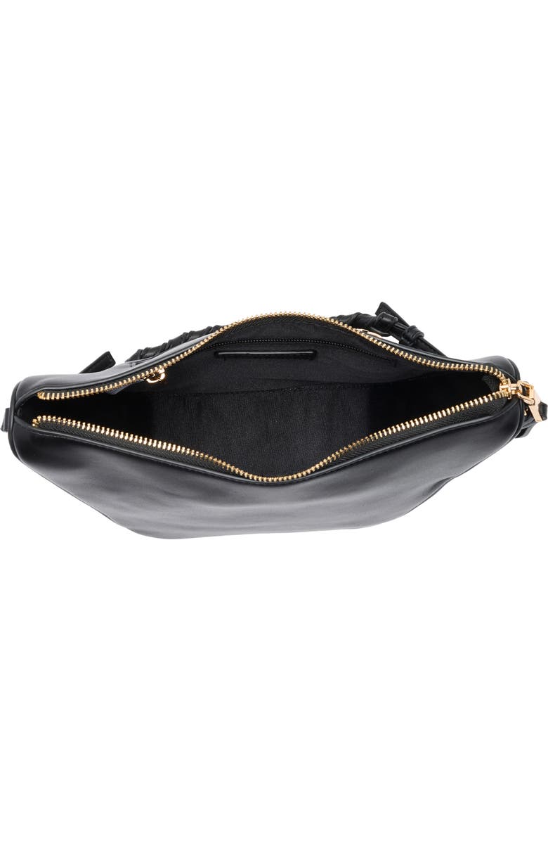 Melie Bianco Audrina Woven Handle Handbag, Alternate, color, Black