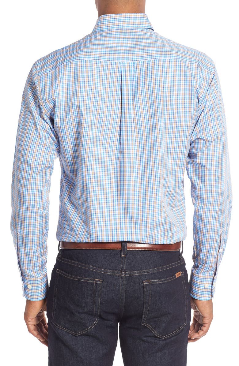 Peter Millar 'Sunset' Regular Fit Plaid Sport Shirt, Alternate, color, 