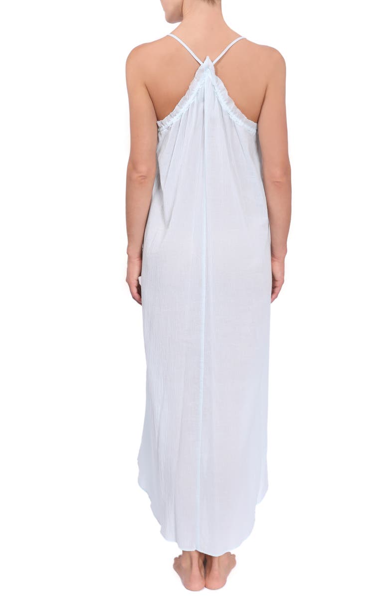 Everyday Ritual Ruffle Nightgown, Alternate, color, Sea Glass Blue