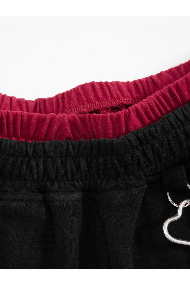 Baggy Longline Sweat Shorts, Alternate, color, Black