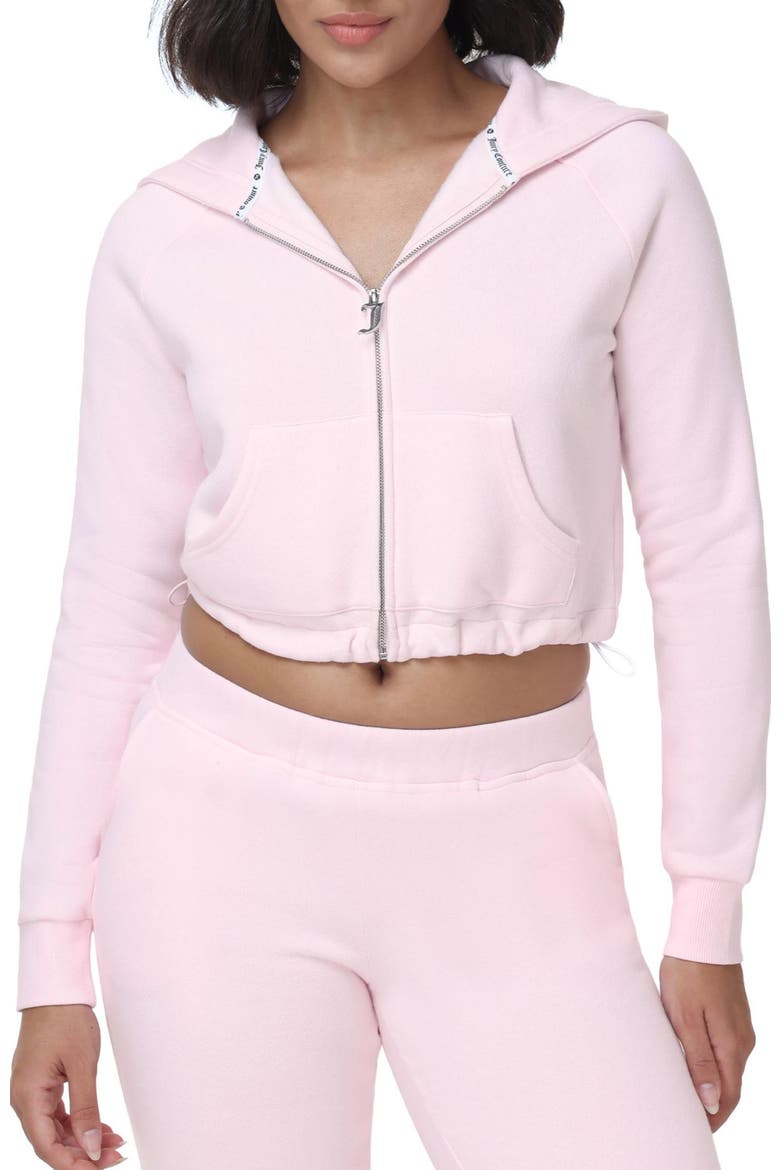 Cropped Bubble Fleece Hoodie, Main, color, SOFT GLOW