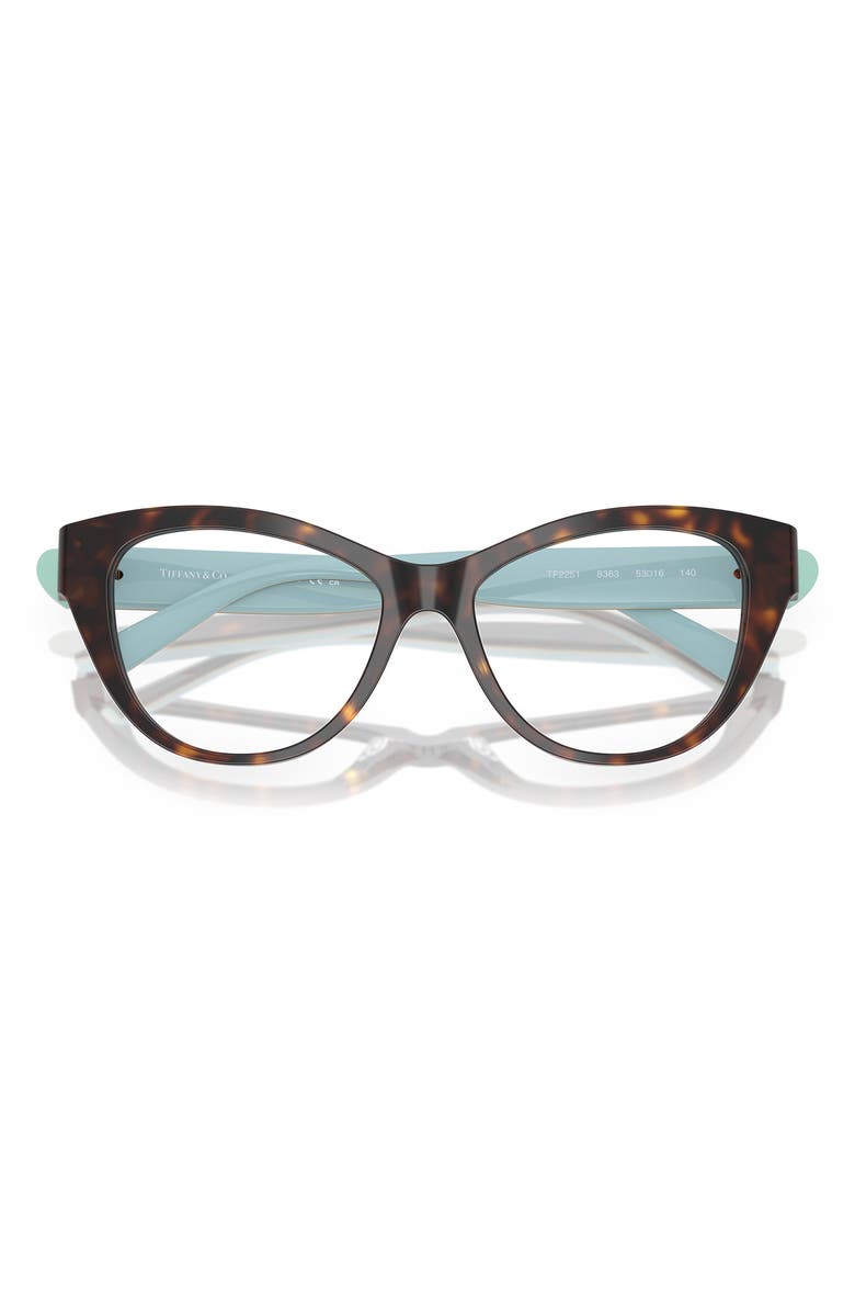 Tiffany & Co. 51mm Cat Eye Optical Glasses, Alternate, color,