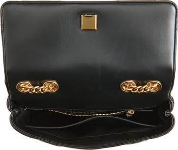 Small Kira Diamond Quilted Convertible Leather Shoulder Bag