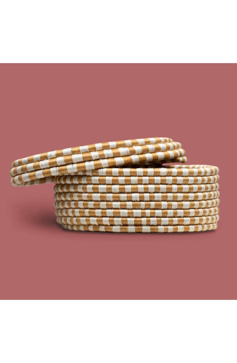 indego africa Lidded Storage Boxes - Set of 2, Main, color, Gold