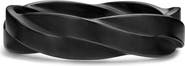 David Yurman Twisted Cable Band Ring in Black Titanium