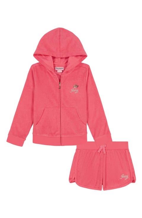 Kids' French Terry Zip Hoodie & Shorts Set (Little Kid & Big Kid)