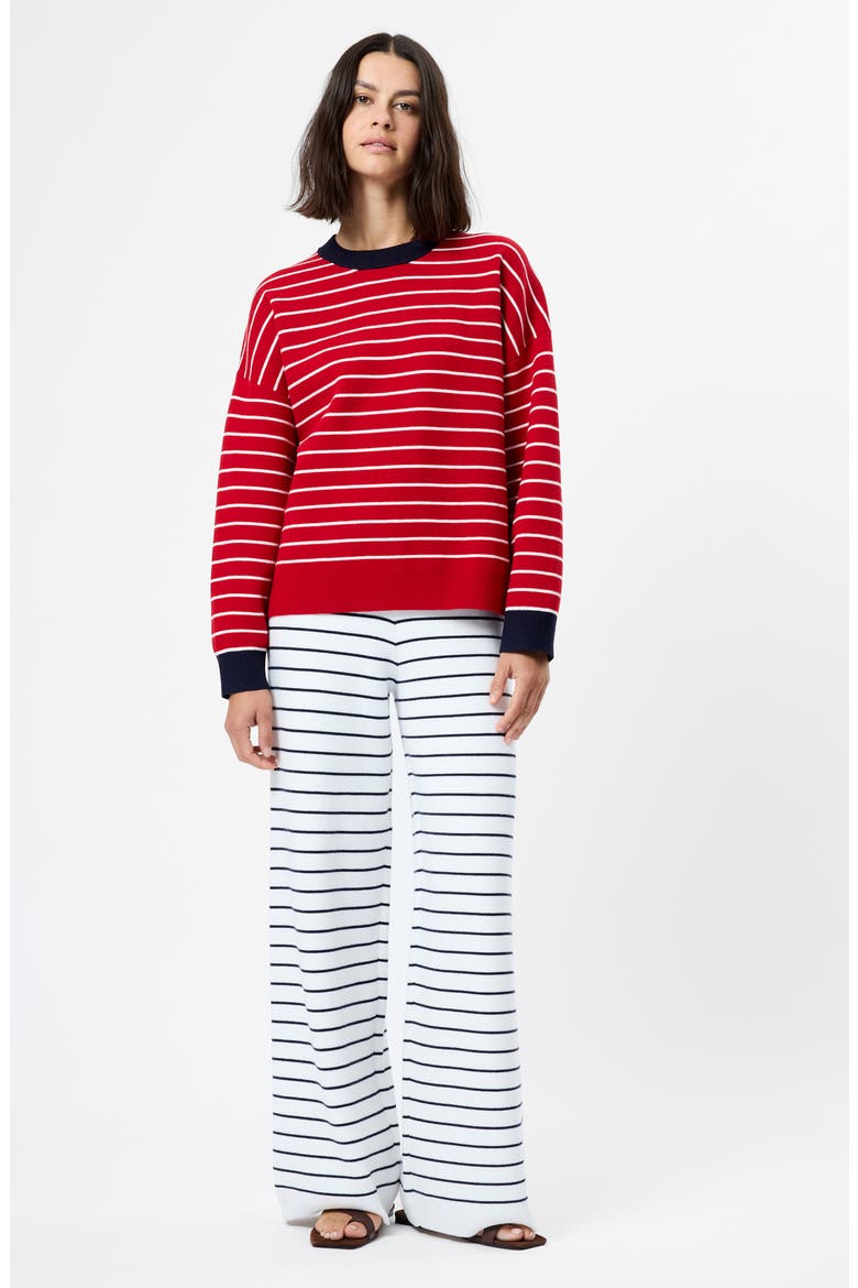 Marley Stripe Sweater, Alternate, color, CRIMSON RED-WHITE