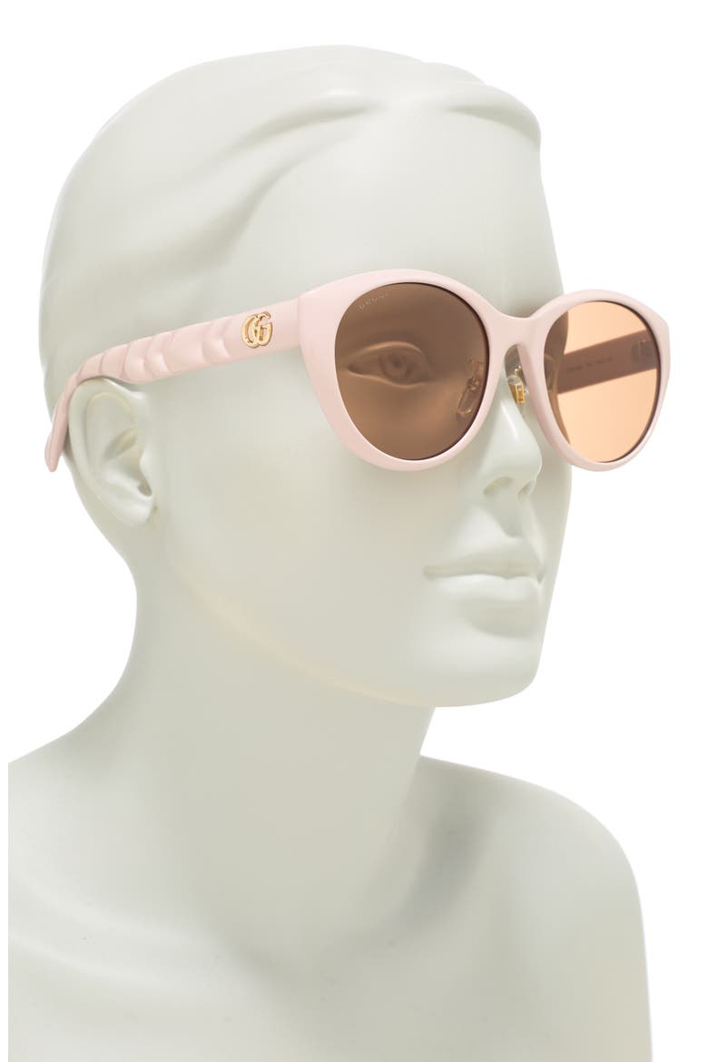 56mm Cat Eye Sunglasses, Alternate, color, BEIGE