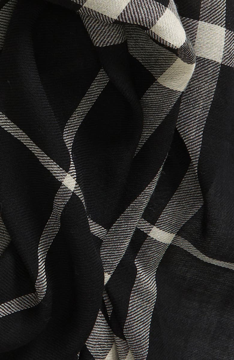 Burberry Giant Check Wool Scarf, Alternate, color, Black/ Calico Ip Chk