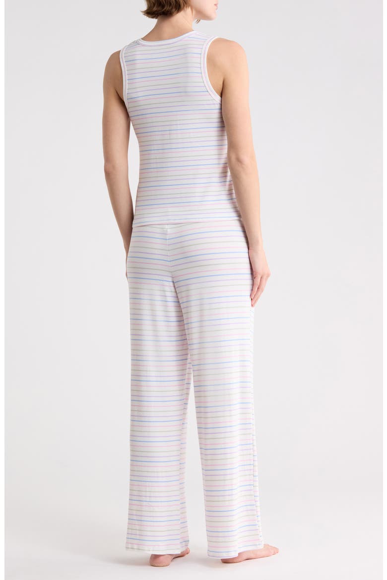 Stripe Long Pajamas, Alternate, color, MULTI STRIPE WHITE
