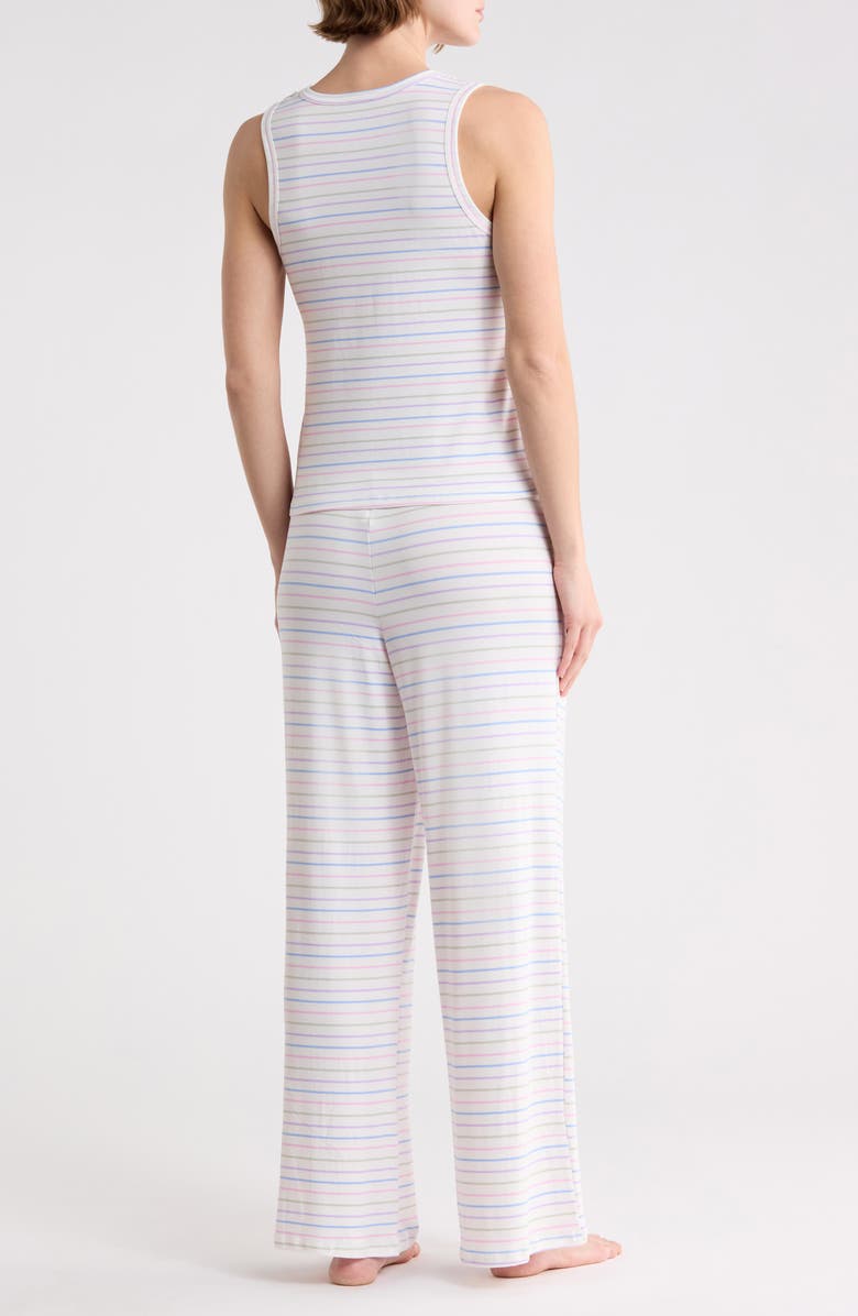 JACLYN Stripe Long Pajamas, Alternate, color, Multi Stripe White