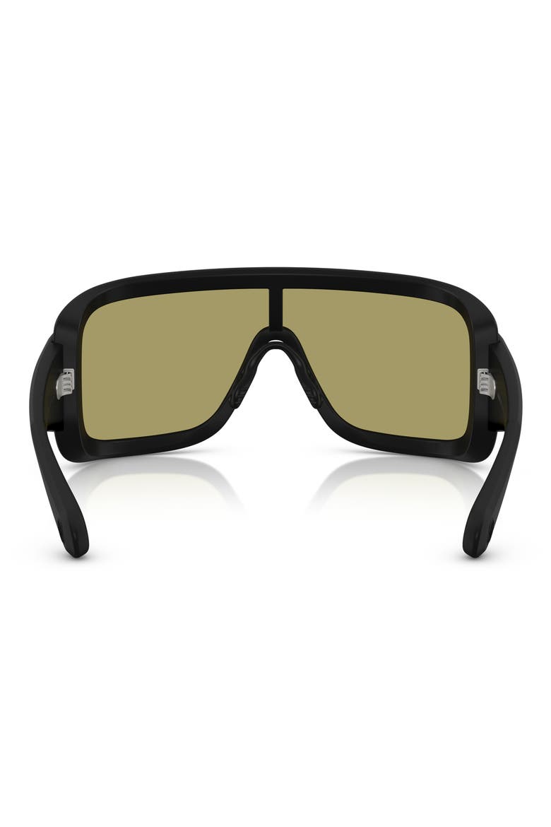 142mm Rectangular Shield Sunglasses, Alternate, color, MATTE BLACK