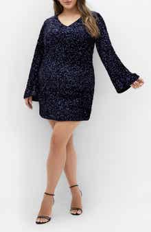 Paislee Sequin Long Sleeve Dress