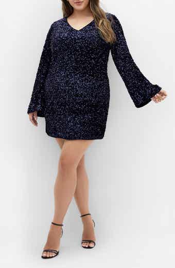 Paislee Sequin Long Sleeve Dress
