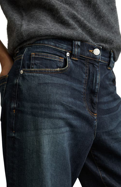 Reiss Dark Blue Denim Culotte Jeans In Blue