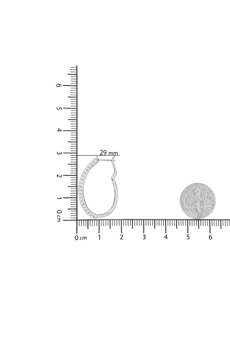 Haus of Brilliance 10KT White Gold 1 Ct Diamond Hoop Earrings, Alternate, color, White