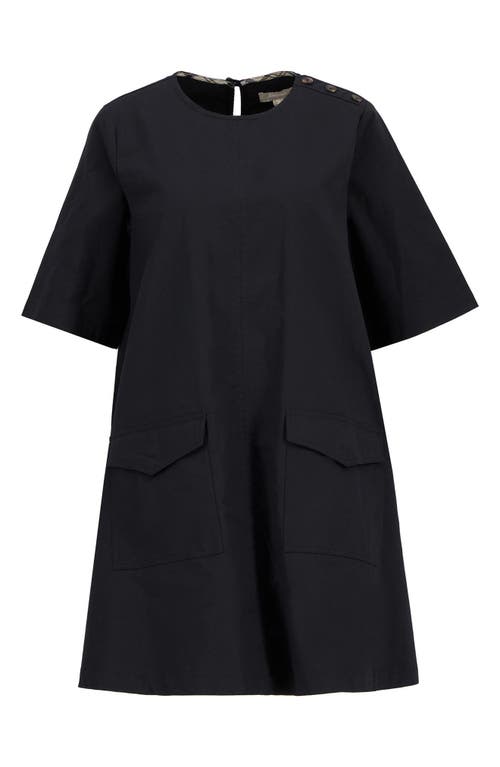 Barbour Luna Cotton Swing Minidress In Black