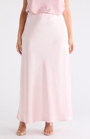 Renee C Satin A-Line Skirt