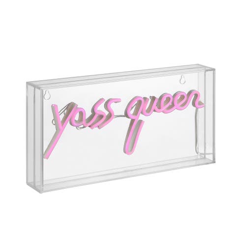 Yass Contemporary Glam Acrylic Box USB Operated LED Neon Light
