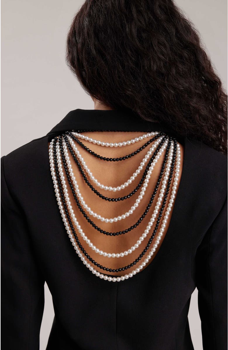 Anne Fontaine Champagne Jackets, Alternate, color, Black