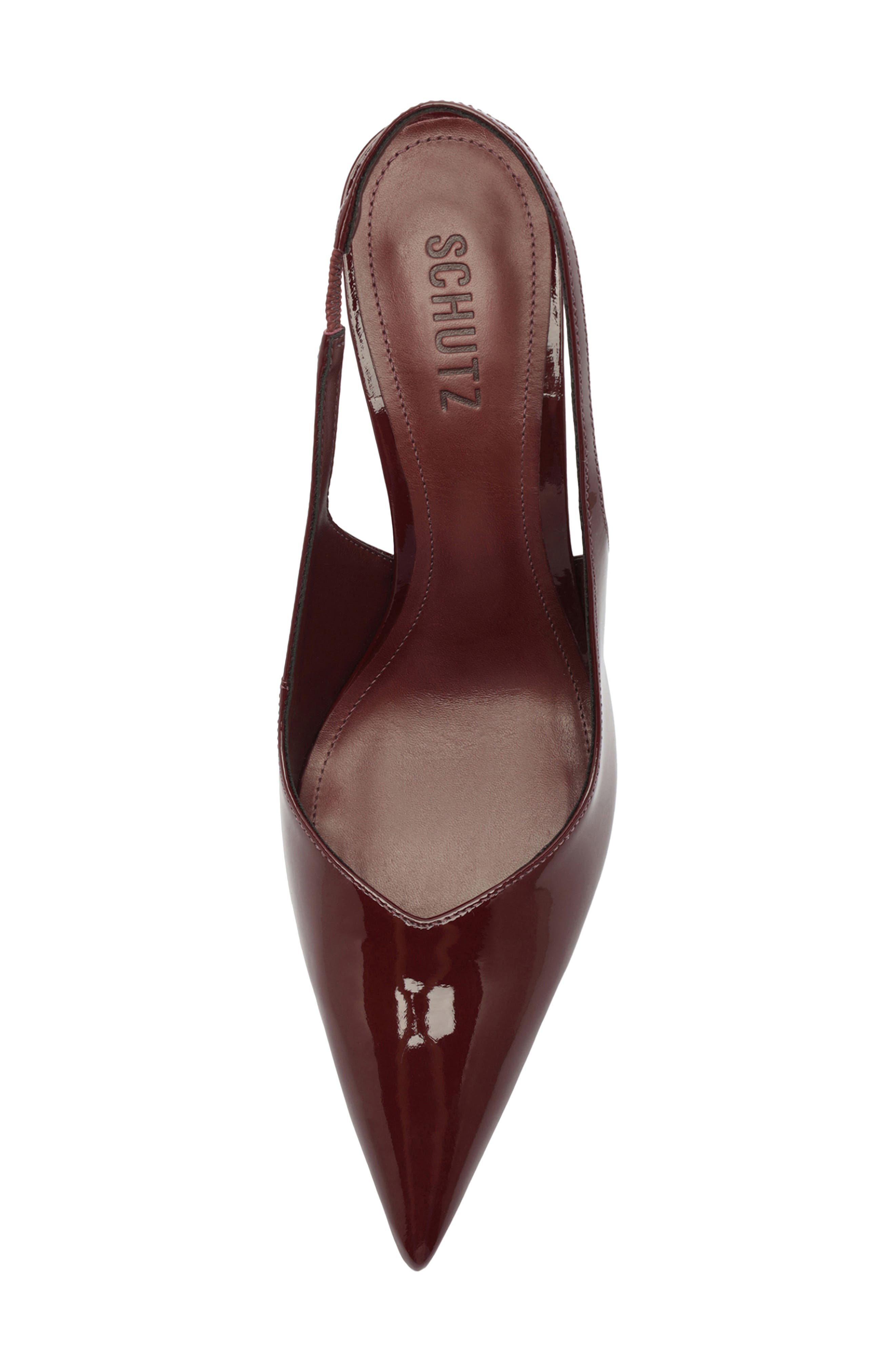 Schutz Lexi Slingback Pointed Toe Pump, Alternate, color, Vino