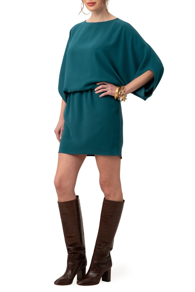 Manhattan Dropped Waist Dress, Alternate, color, GREENWICH GREEN