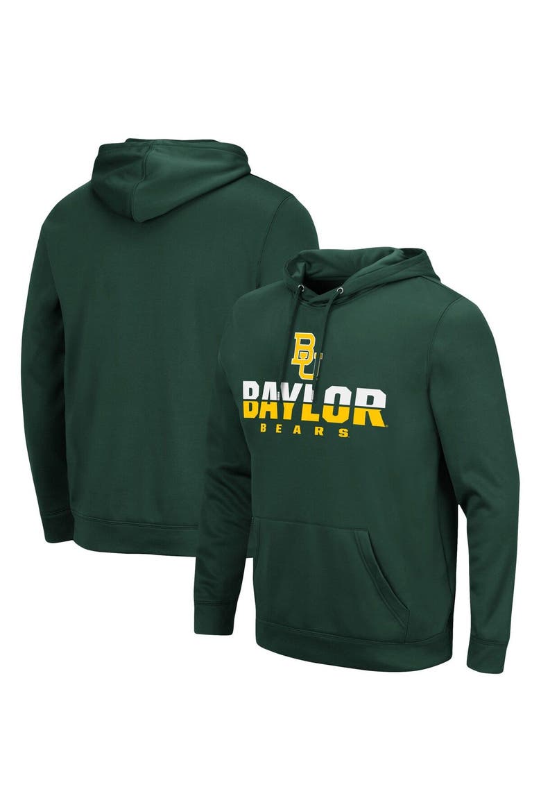 Men's Colosseum Green Baylor Bears Lantern Pullover Hoodie, Main, color, Green