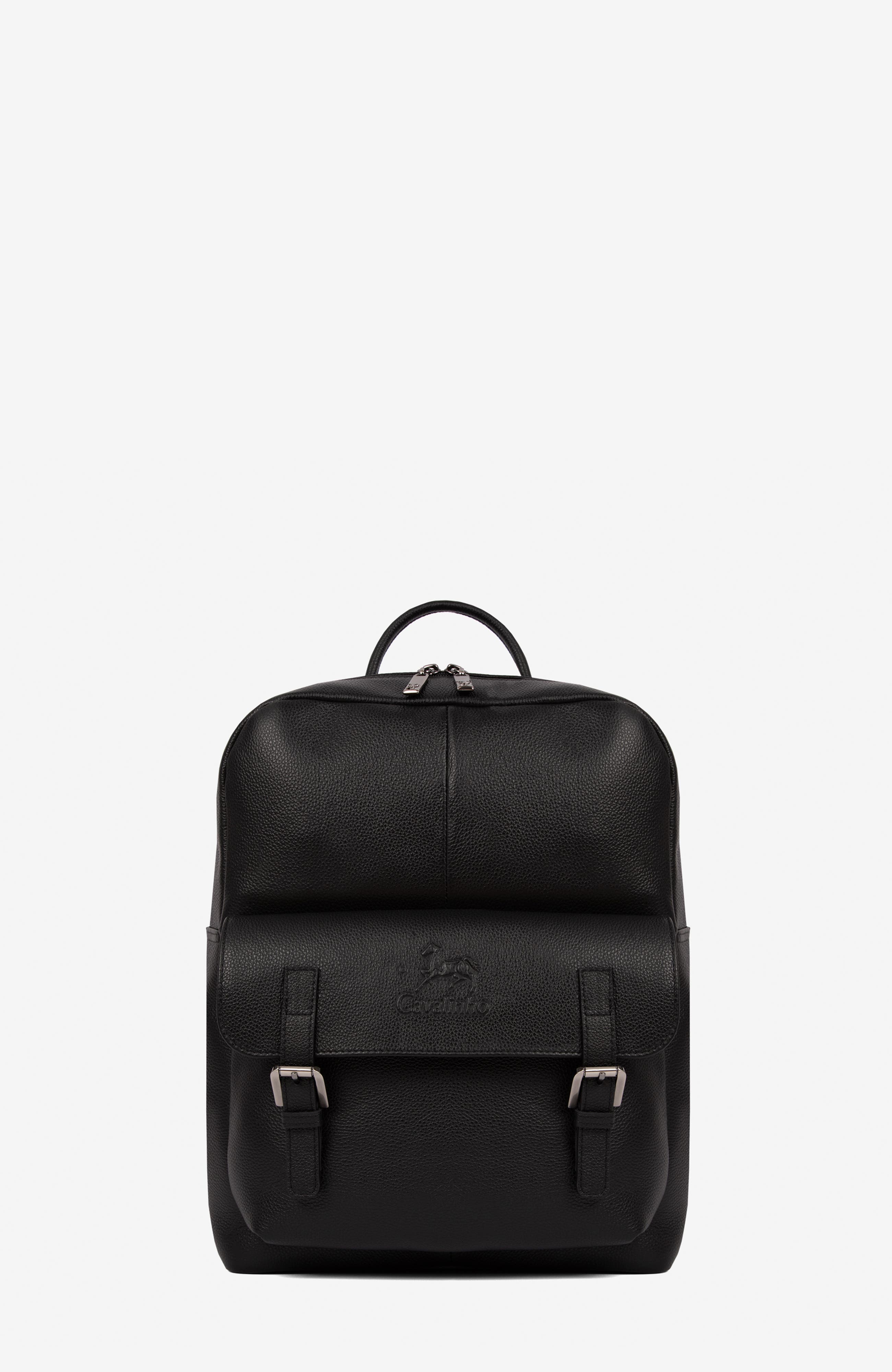 El Cavaleiro 619 Leather Backpack, Main, color, Black