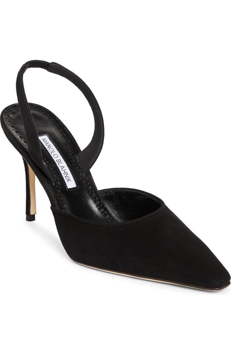 Manolo Blahnik Borelapla Slingback Pump, Main, color, Black