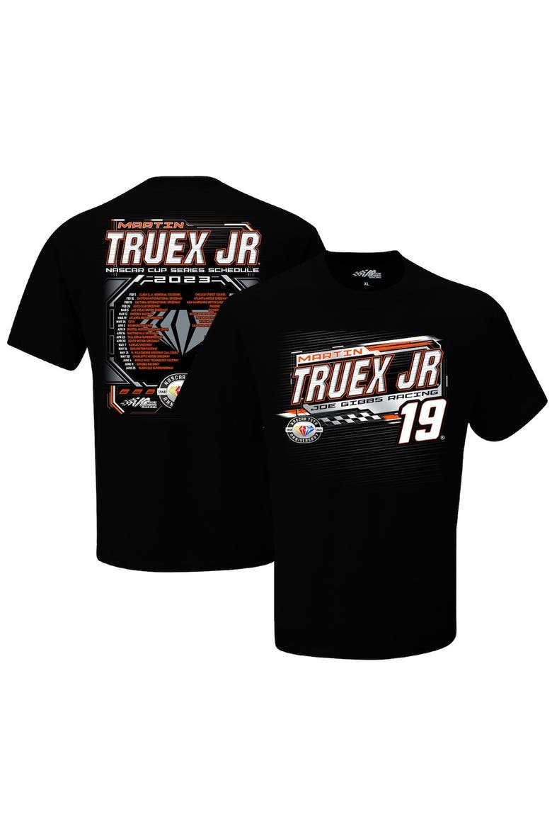 Men's Joe Gibbs Racing Team Collection Black Martin Truex Jr 2023 NASCAR Cup Series Schedule T-Shirt, Main, color, Black