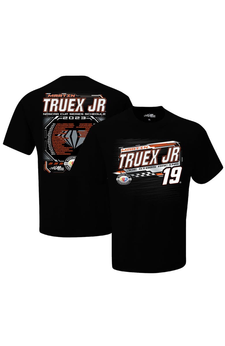 JOE GIBBS RACING TEAM COLLECTION Men's Joe Gibbs Racing Team Collection Black Martin Truex Jr 2023 NASCAR Cup Series Schedule T-Shirt, Main, color,