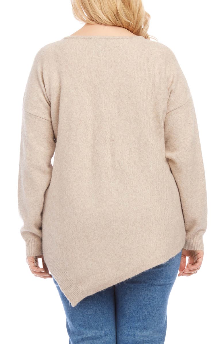 Karen Kane Asymmetric Hem Scoop Neck Sweater, Alternate, color, 