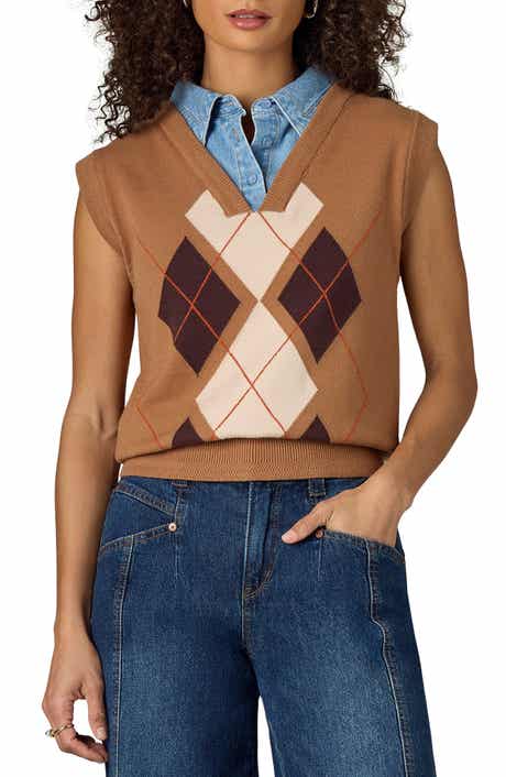 Layered Look Sweater Vest