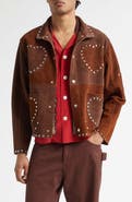 Bode Hearts Suede Welding Jacket