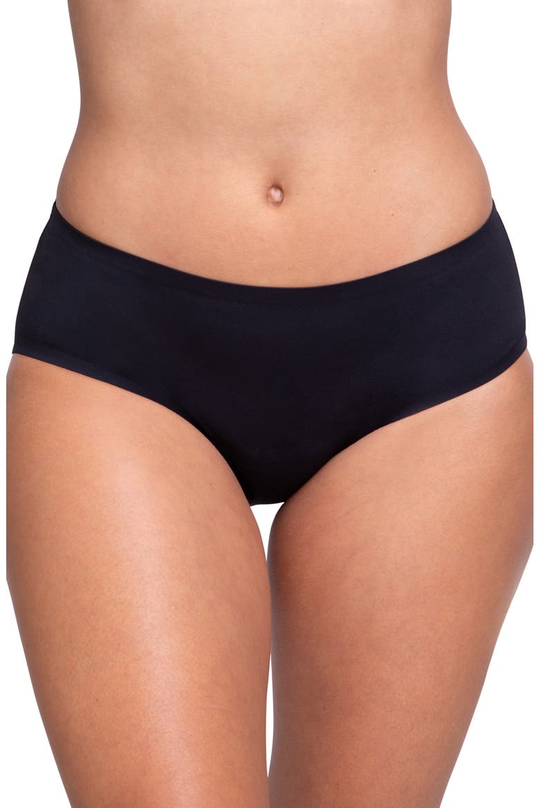Period & Leak Proof Moderate Absorbency Briefs, Main, color, BLACK